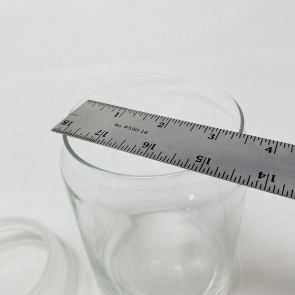 Clear Glass Jar & Unusual Lid Storage Use for Candles Candy Flour Sugar Coffee - Picture 3 of 10